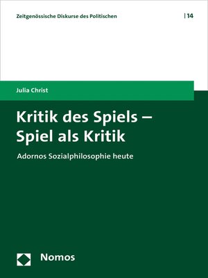 cover image of Kritik des Spiels--Spiel als Kritik